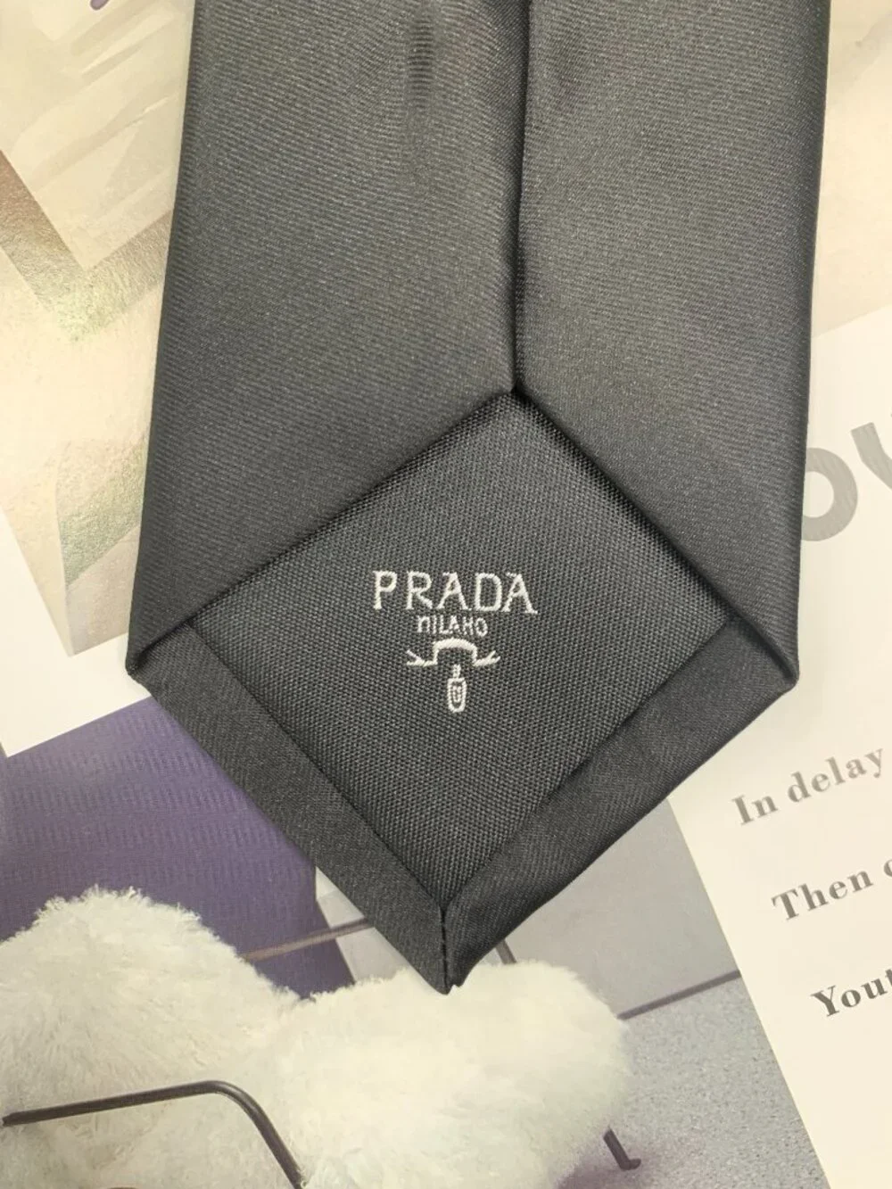 NWT Prada Unisex🖤Black Tie - Box Included😊